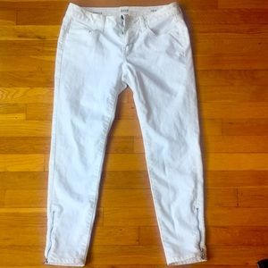 ANA skinny white ankle jeans